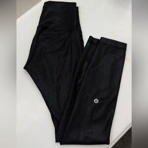 lululemon athletica High Rise Black Leggings Size 2, 25”